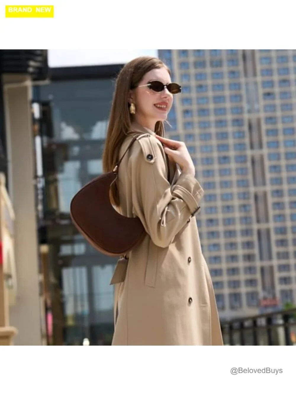 PU Leather Hobo Shoulder Bag with Zipper Closure - Cute Mini Tote Purse